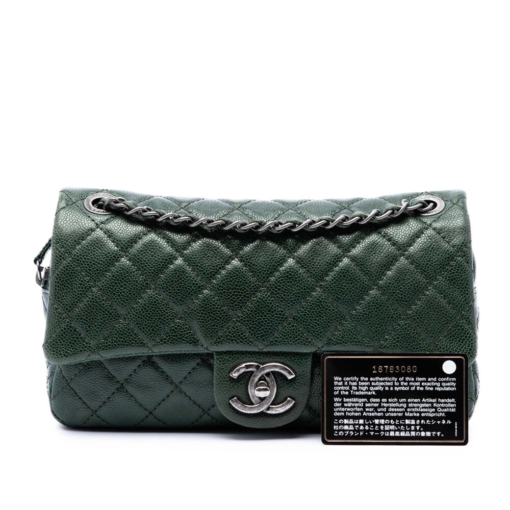 Pre-Loved Chanel Medium Quilted Caviar Easy Flap